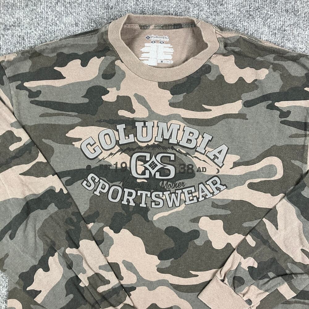 Columbia Sportswear Shirt Mens Size XL‎ Camo Long Sleeve Cotton Outdoor Hunting